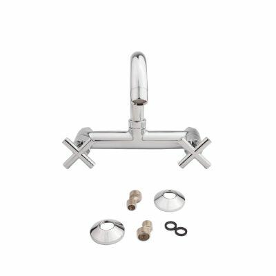 Torneira Misturador para Cozinha de Parede Bica Alta 1/2" Hydris Cromado Addra Torneira Misturador para Cozinha de Parede Bica Alta 1/2" Hydris Cromado Addra