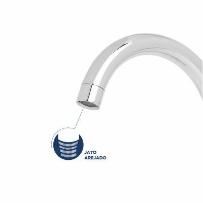 Torneira Misturador Monobloco para Cozinha de Mesa Bica Alta 1/2'' Ametista Clean Cromada Addra