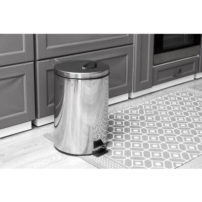 Lixeira Bella com Pedal 3L Inox Casa&Ideia