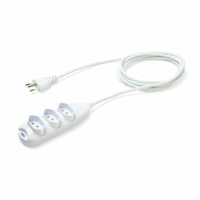 Extensao 3m 3 tomadas 2p+t 10a 3003 Branco Intelbras