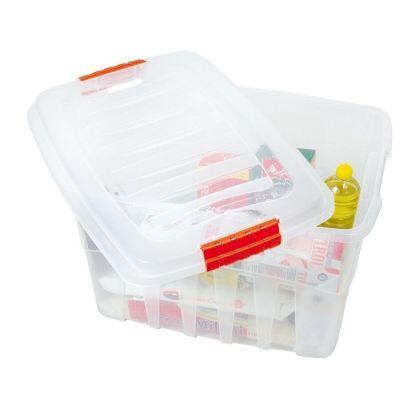Caixa Organizadora Trava/Tampa Gran Box Plasútil 56L 55,5x40,3x36,5cm Transparente