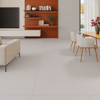 Porcelanato Manhattan Acetinado Off White/Cinza Retificado Extra 85cm x 85cm Dora