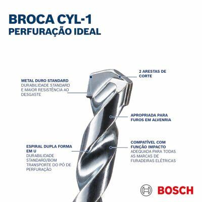 Broca CYL-1 para Concreto 10x120mm Bosch