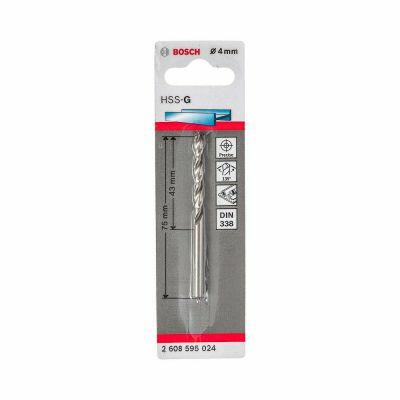Broca Aço Rápido HSS-G DIN 338 para Metais 4x43mm Bosch