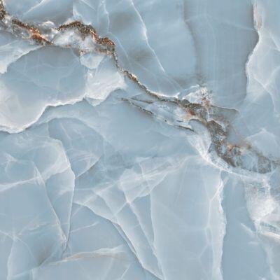 Piso Cer&acirc;mico PR70951 Azul e Branco Retificado Extra 70x70cm Ilhabella