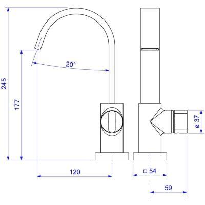 Torneira para Banheiro de Mesa Bica Alta 1/2" Polo Cromado Deca