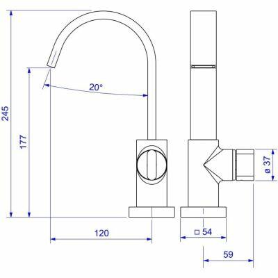 Torneira para Banheiro de Mesa Bica Alta 1/2" Polo Cromado Deca