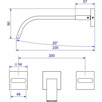 Torneira Misturador para Banheiro de Parede 1/2" Polo Cromado Deca