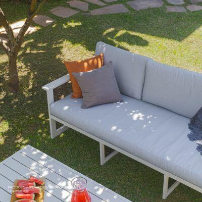 Conjunto de Jardim Alumínio 4 Peças Siena Cinza Fascino