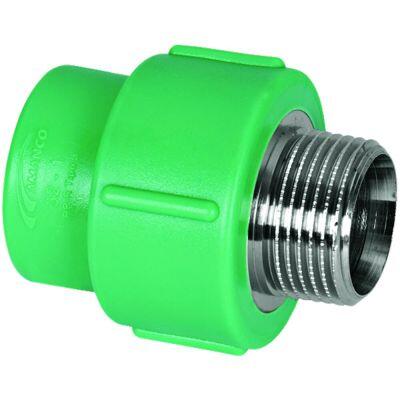 Adaptador 25mmx3/4" Ppr Verde Macho Amanco