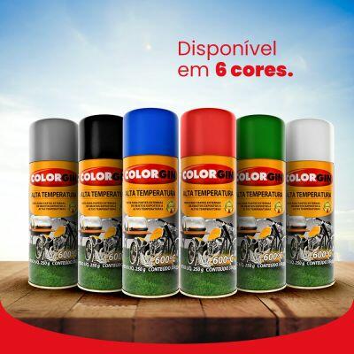 Tinta Spray Colorgin Uso Geral Premium 400ml Preto Fosco Sherwin William