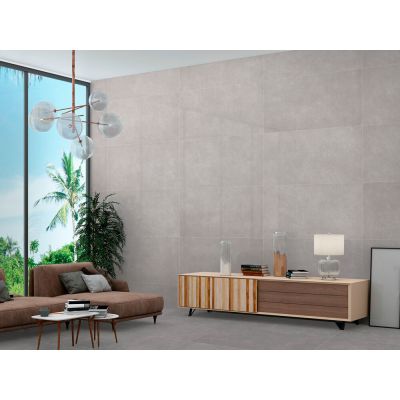 Revestimento de Parede Coppan Cinza Concreto Retificado Classe A 61x116cm Ilhabella