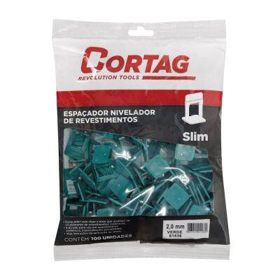 Espa&ccedil;ador para Nivelamento Slim 100 Pe&ccedil;as 2mm Cortag