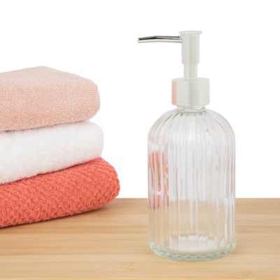 Saboneteira Liquida Vidro 410ml Transparente Casa&ideia