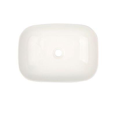 Cuba para Banheiro de Apoio Louça Retangular Branca 46x32x14cm Roma Addra