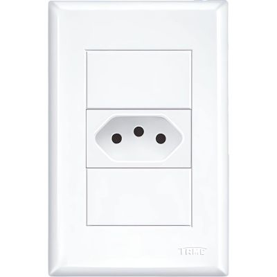 Conjunto Tomada Evidence 1 Módulo 2P+T 10A Branco Fame