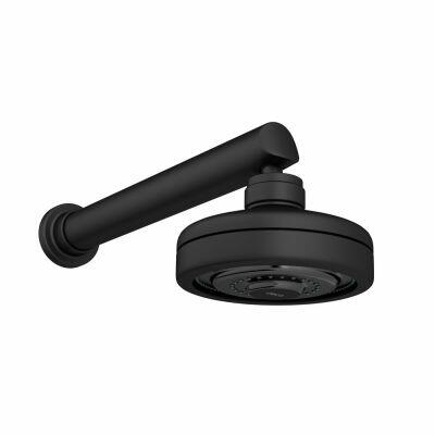 Chuveiro com Tubo Reto Parede Acqua Plus Black Matt Deca