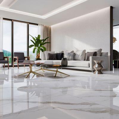 Porcelanato Calacata Retificado Polido 120x120 Branco Biancogres