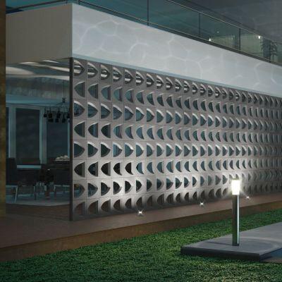 Cobogó Cimentício Arck Parede Cemento Cobogó Argento 30x30x7 Cimentíssimo