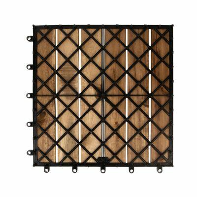 Deck Cassia 30x30x2cm 6 Ripas Natural Fosco Fascino