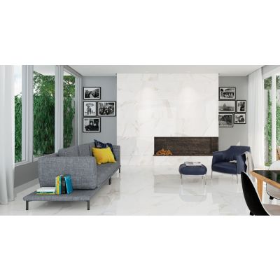 Porcelanato Opera White Retificado Polido 90CM X 90CM Portinari