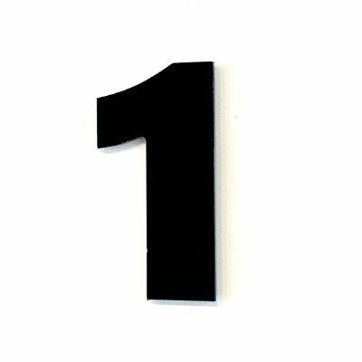 Numero Residencia 13cm Acm 1 Preto Kami Acrilicos