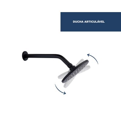 Chuveiro Fonte Preto 1/2" Addra