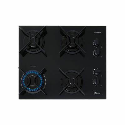Cooktop Gas 4 Bocas Fit Line Trempe Iron Preto Bivolt Fischer