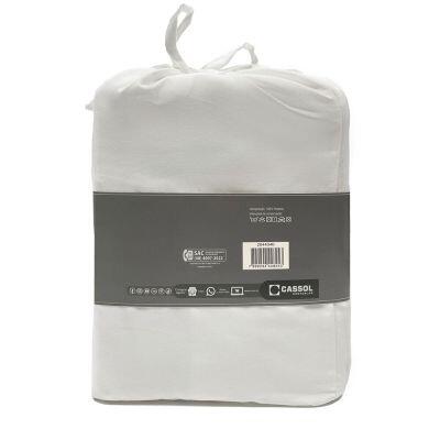 Jogo de Cama King 193x203cm Dreams Branco Retangular Diagonal