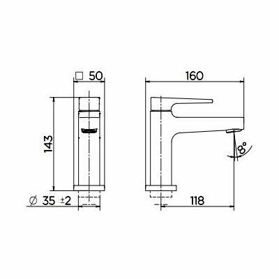 Torneira de Lavatório para Banheiro Lift Ônix 1/2" Docol