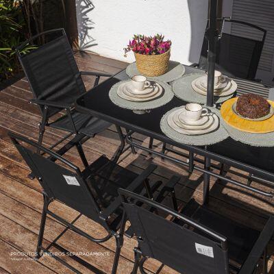 Conjunto de Jardim Caribe 8 Peças Aço Fascino