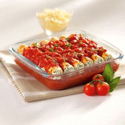 Assadeira de Vidro Quadrada com tampa 1,8 L com cores sortidas Nadir