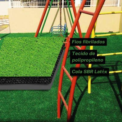 Grama Sintética 1x2m 10mm Verde Fascino