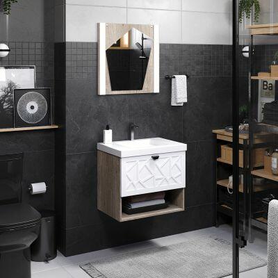 Gabinete para Banheiro MDF/MDP com Tampo Davos 60cm C-Linea