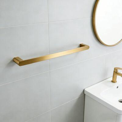 Porta Toalha Barra 60cm Livo Gold Escovado Addra