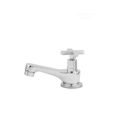 Torneira para Banheiro de Mesa Bica Baixa 1/2" 1194 Fluxo Cromado Addra