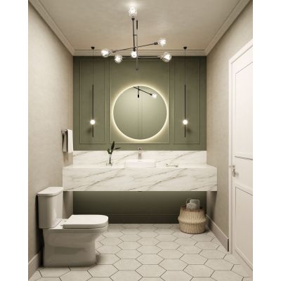 Kit Vaso Sanitário com Caixa Acoplada Acionamento Duplo 3/6L Span Square Branco Kohler