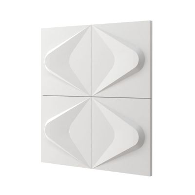 Revestimento Cimentício Boome Parede Cemento 3D Bianco 40x40x1,5 Cimentíssimo