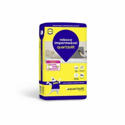 Argamassa 20kg Reboco Imperme&aacute;vel Quartzolit