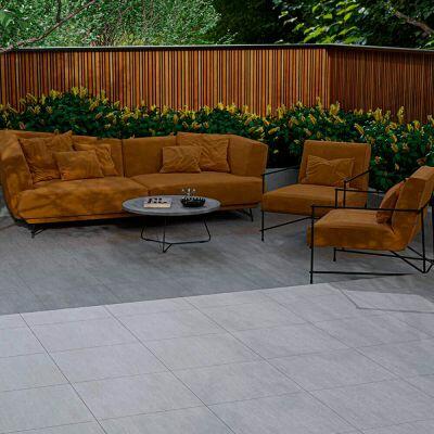 Piso Cer&acirc;mico Classic Navona Gray Retificado Externo 53x53 Savane