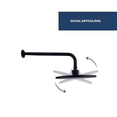 Chuveiro Pankot Preto 1/2" Addra