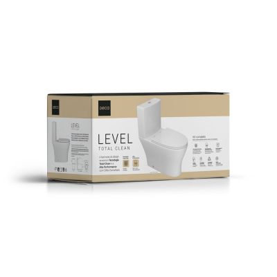 Kit Vaso Sanitário Com Caixa Acoplada Level 3l/6l Branco Deca