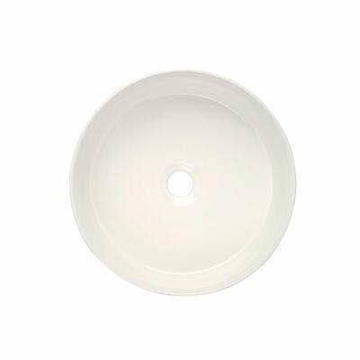 Cuba para Banheiro de Apoio Louça Redonda Branca 36x12cm Cracóvia Addra