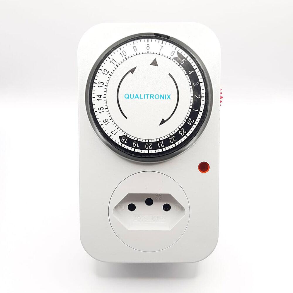 Timer Analógico Bivolt Branco Qualitronix | Cassol Centerlar