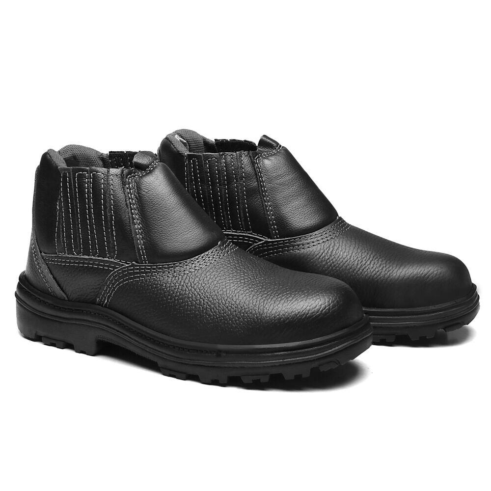 Botina de Couro Nº 43 PU Bidensidade Preto Bracol