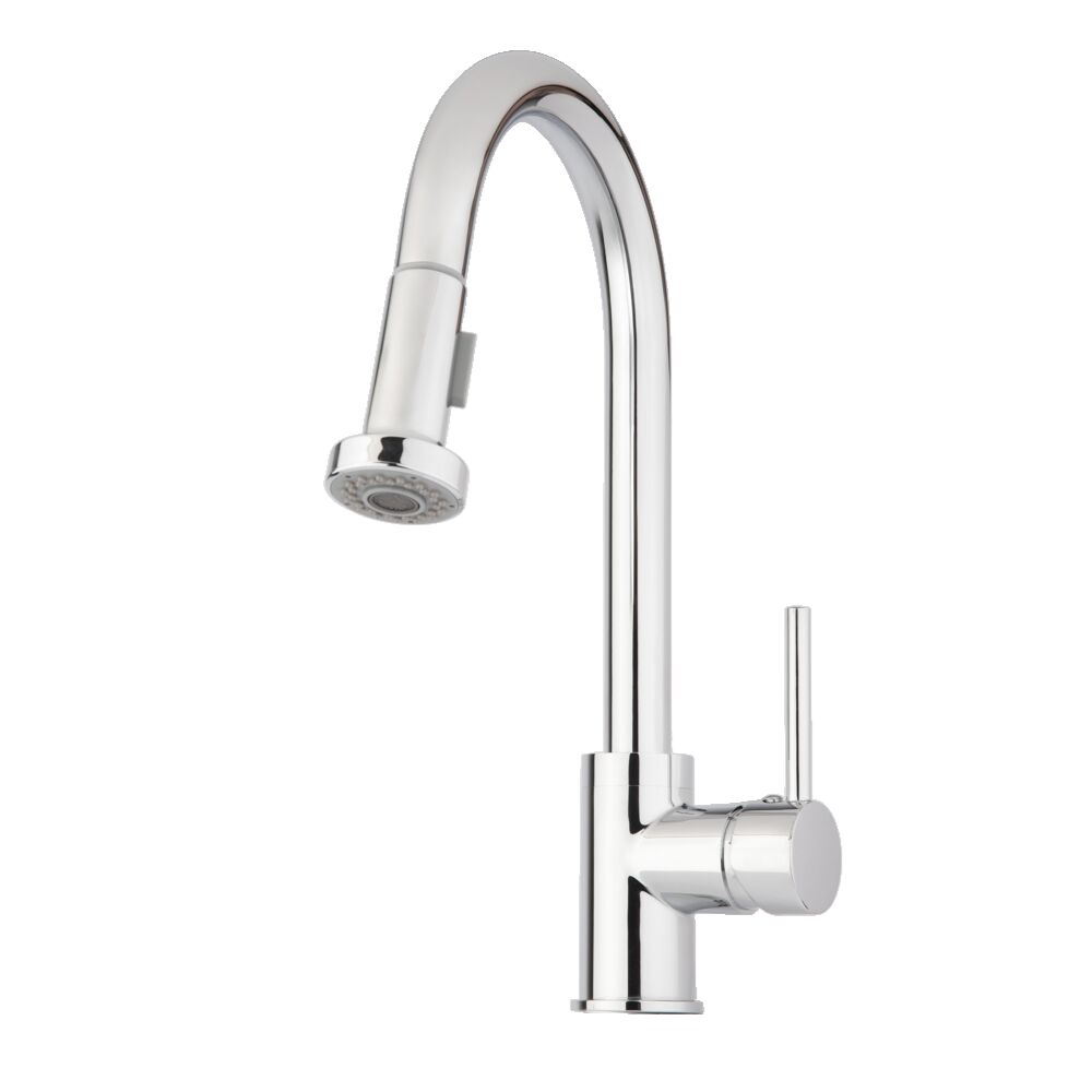 Torneira Misturador Monocomando para Cozinha de Mesa Bica Alta 1/2'' Curve Flex Cromado Addr