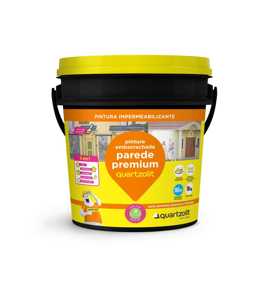 Tinta Impermeabilizante  Parede Premium 18L Branco Quartzolit