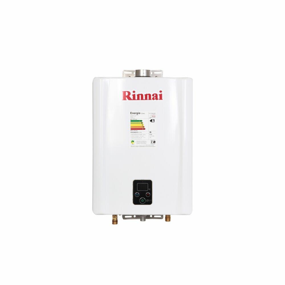 Aquecedor de Água a Gás GLP Digital 21L/min Branco Rinnai