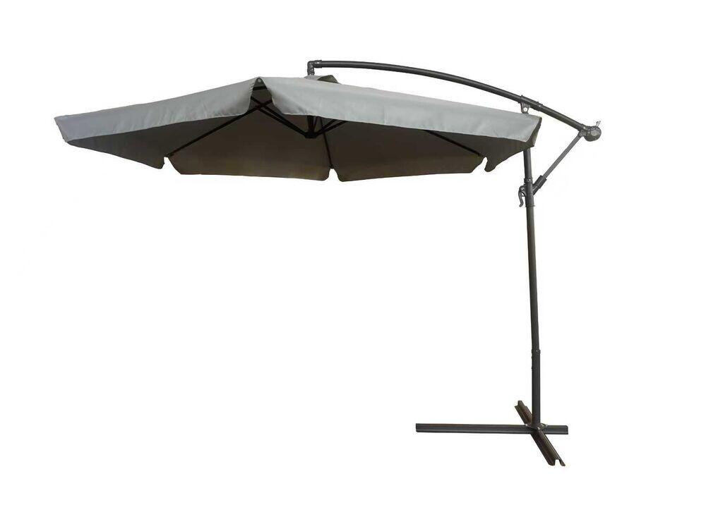 Ombrelone Alumínio 3,00M UP Cinza Fascino