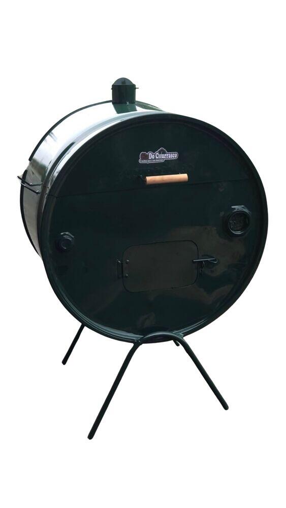 Churrasqueira Tambor Piso 60cm Media Pé Alto Cia do Churrasco